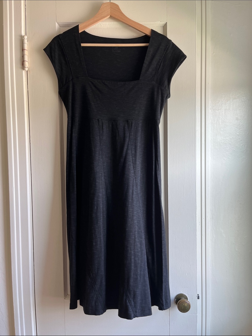 Horny Toad heathered Black Square-Neck Midi Dress